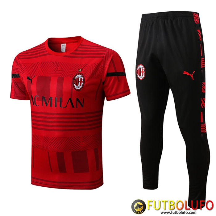 Camiseta Entrenamiento + Pantalones AC Milan Rojo 2022/2023