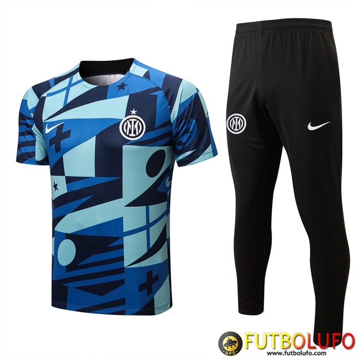 Camiseta Entrenamiento + Pantalones Inter Milan Azul/Verde 2022/2023