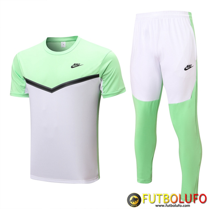 Camiseta Entrenamiento + Pantalones Nike Verde/Blanco 2022/2023
