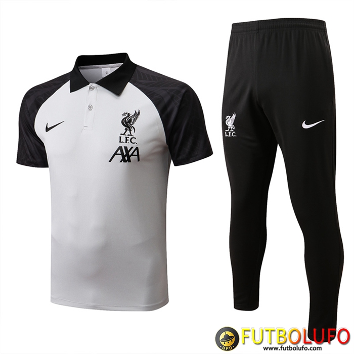 Camiseta Polo FC Liverpool Negro/Gris 2022/2023