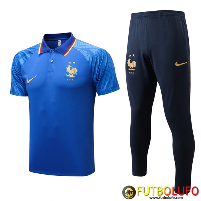 Camiseta Polo Francia Azul 2022/2023