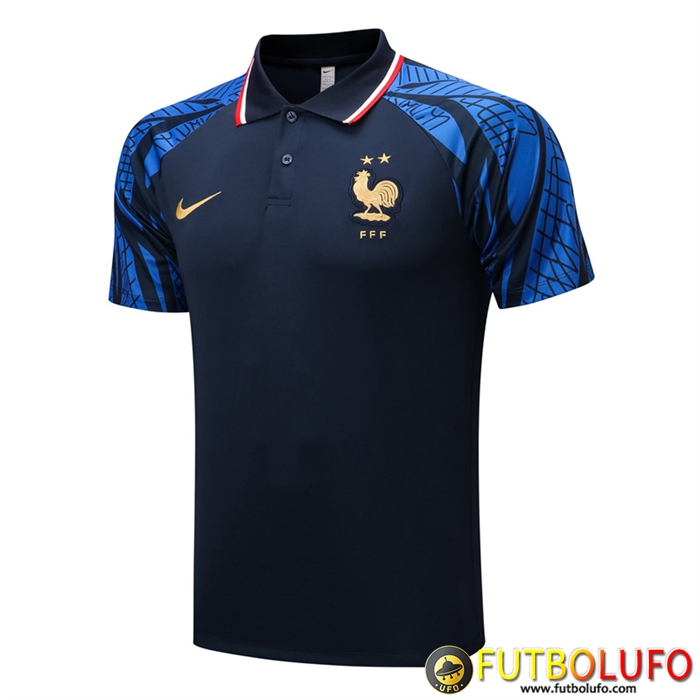 Camiseta Polo Francia Azul marino 2022/2023