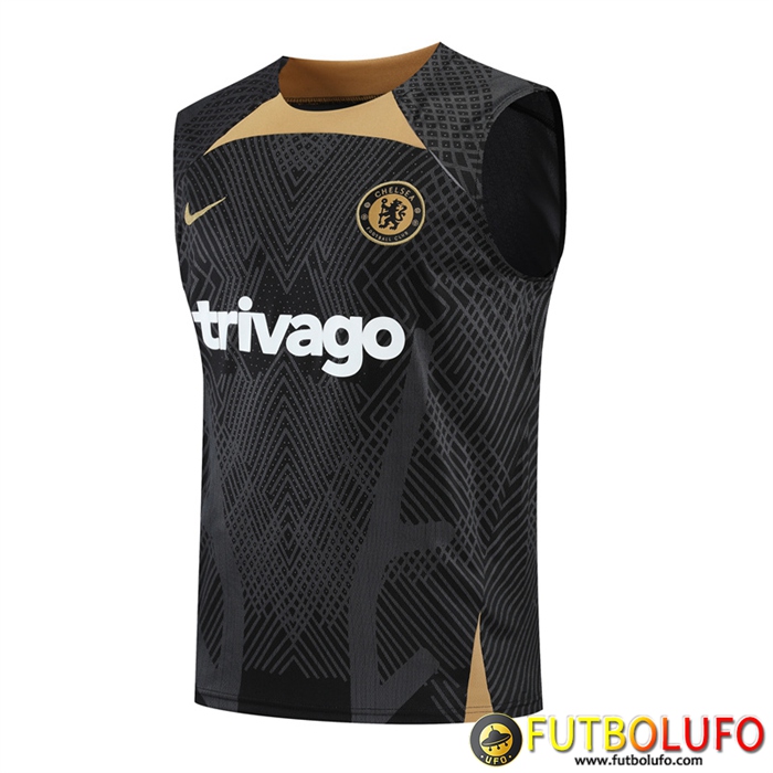 Camiseta Entrenamiento sin mangas FC Chelsea Negro 2022/2023