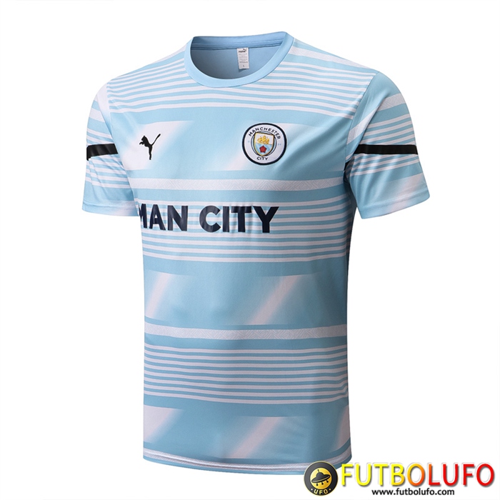 Camiseta Entrenamiento Manchester City Azul/Blanco 2022/2023