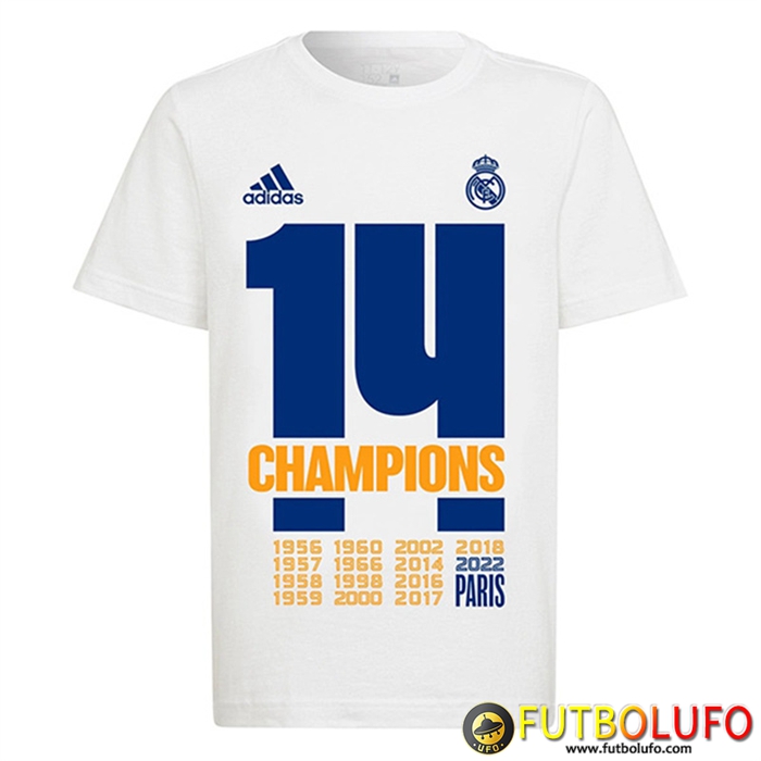 Camiseta Entrenamiento Real Madrid UCL Champions 14 Blanco