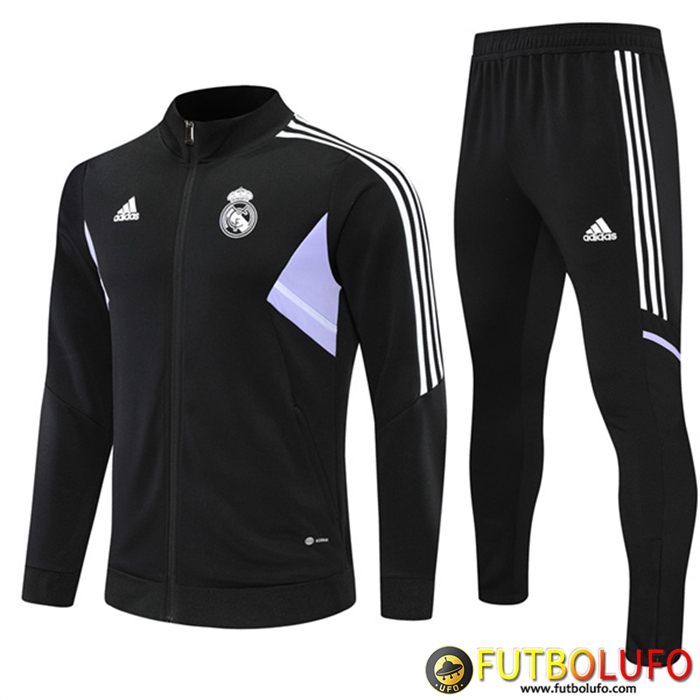 Chandal Equipos De Futbol - Chaqueta Real Madrid Negro 2022/2023