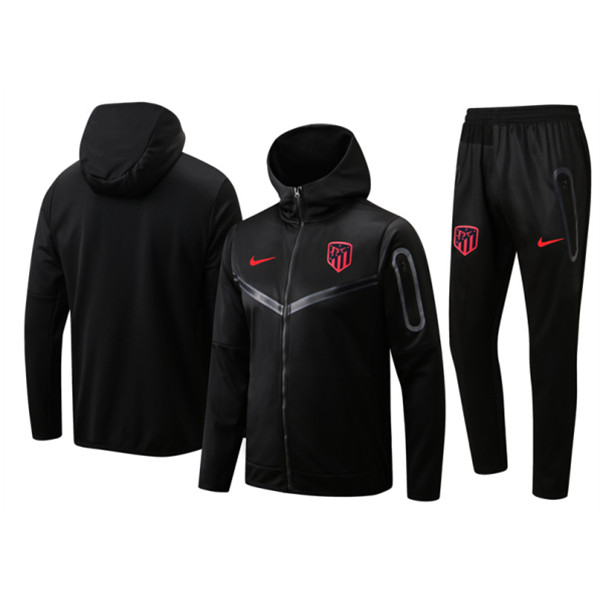Chaqueta Con Capucha Chandal Atletico Madrid Negro 2022/2023