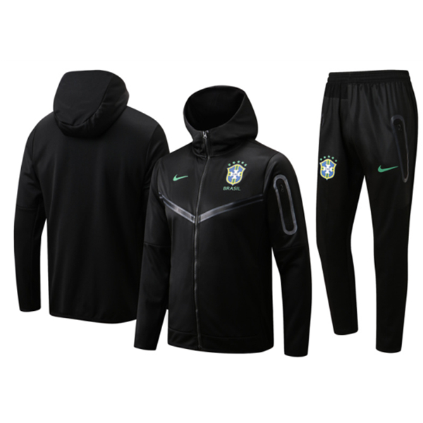 Chaqueta Con Capucha Chandal Brasil Negro 2022/2023
