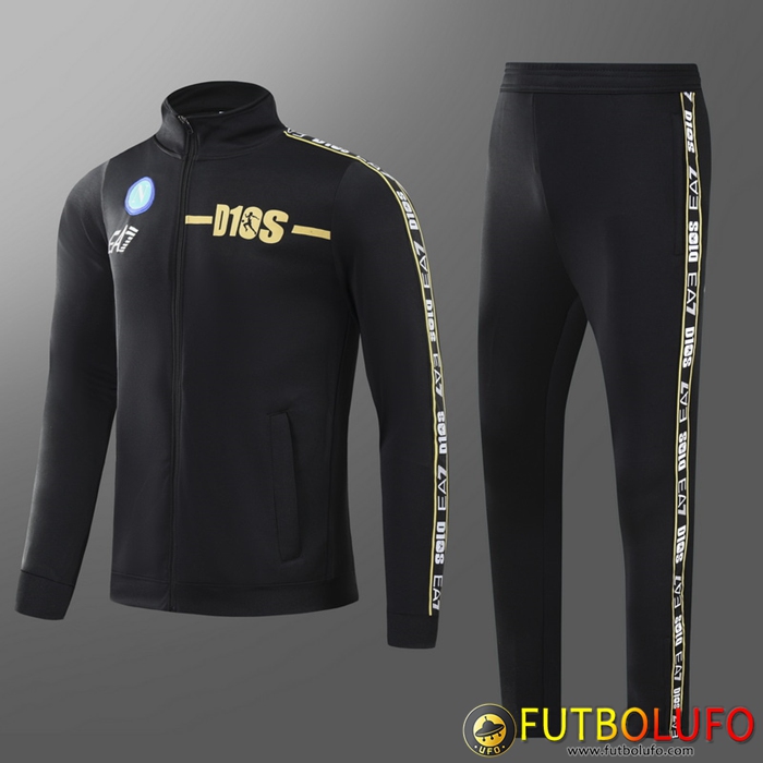 Chandal Equipos De Futbol - Chaqueta SSC Napoli Ninos Negro 2022/2023