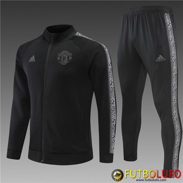 Chandal Equipos De Futbol - Chaqueta Manchester Ninos United Negro 2022/2023