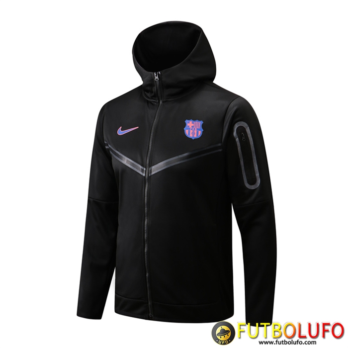 Chaqueta Con Capucha FC Barcelona Negro 2022/2023