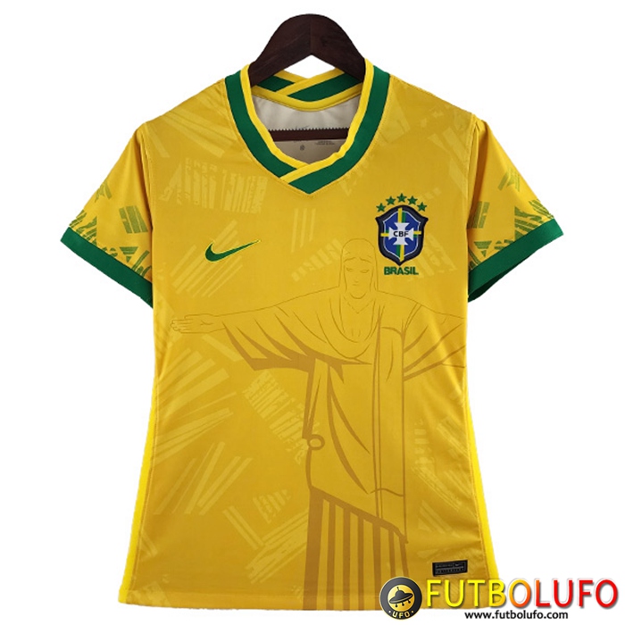 Camisetas De Futbol Brasil Mujer Classic Amarillo 2022/2023
