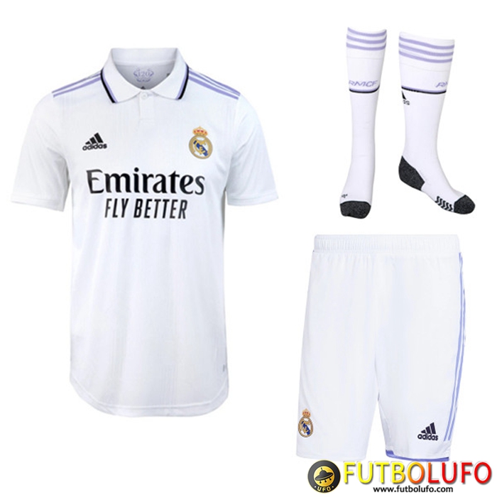 Camisetas De Futbol Real Madrid Primera (Cortos + Calcetines) 2022/2023