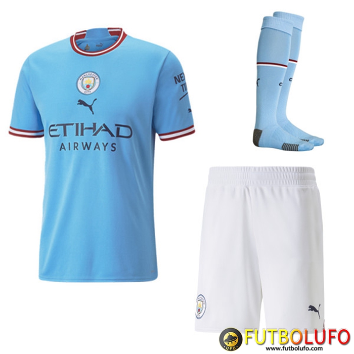 Camisetas De Futbol Manchester City Primera (Cortos + Calcetines) 2022/2023