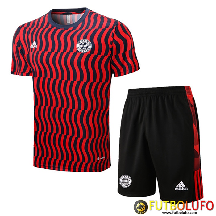 Camiseta Entrenamiento + Cortos Bayern Munich Negro/Rojo 2022/2023