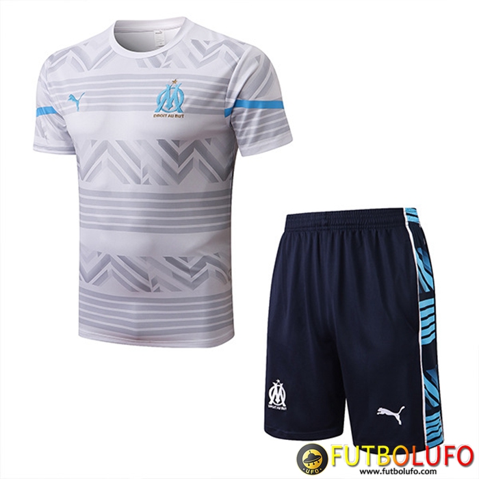 Camiseta Entrenamiento + Cortos Marsella Blanco 2022/2023