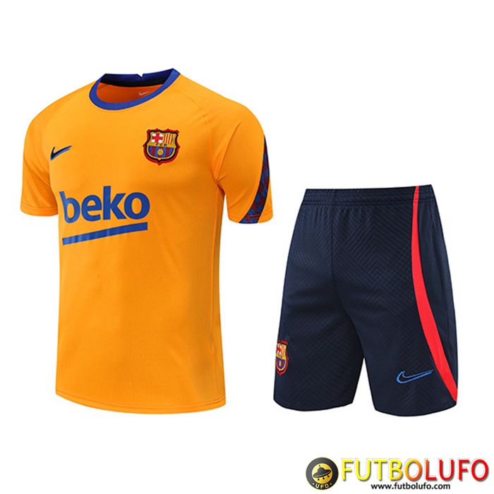 Camiseta Entrenamiento + Cortos FC Barcelona Amarillo 2022/2023