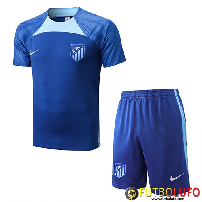Camiseta Entrenamiento + Cortos Atletico Madrid Azul 2022/2023