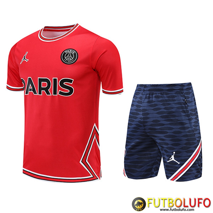 Camiseta Entrenamiento + Cortos Jordan PSG Rojo 2022/2023