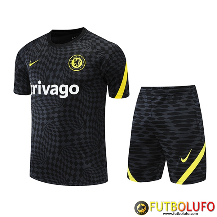 Camiseta Entrenamiento + Cortos FC Chelsea Negro 2022/2023