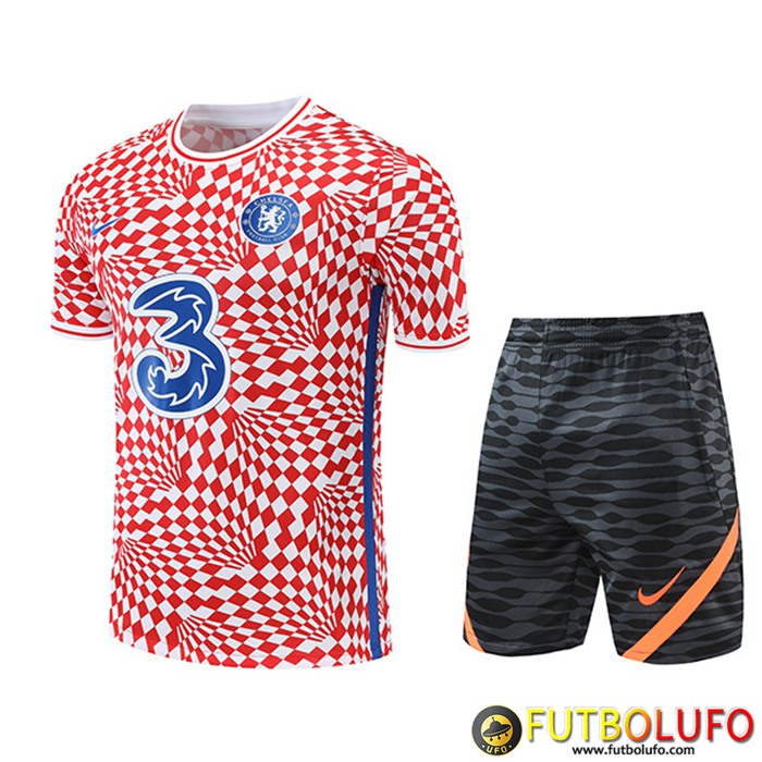 Camiseta Entrenamiento + Cortos FC Chelsea Rojo 2022/2023