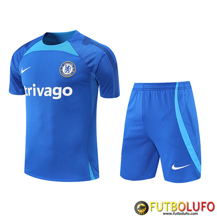 Camiseta Entrenamiento + Cortos FC Chelsea Azul 2022/2023