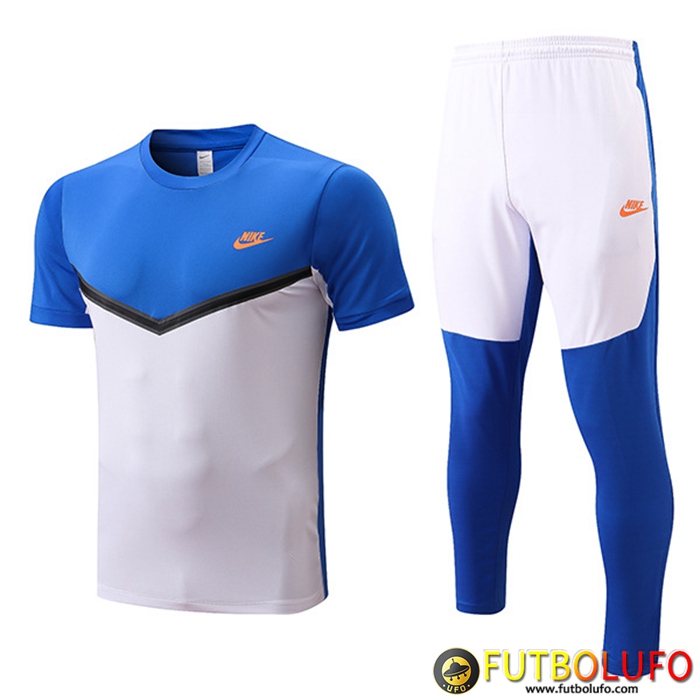 Camiseta Entrenamiento + Pantalones Nike Blanco/Azul 2022/2023