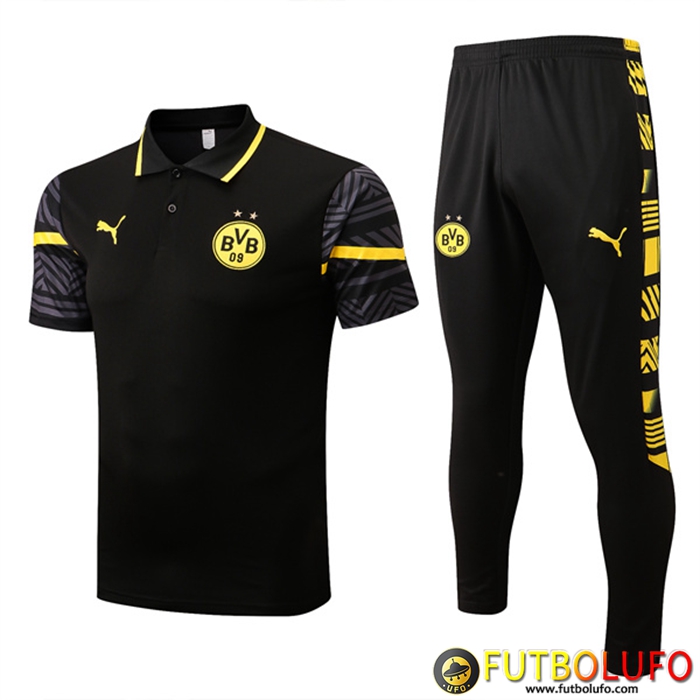 Camiseta Polo Dortmund BVB Negro 2022/2023