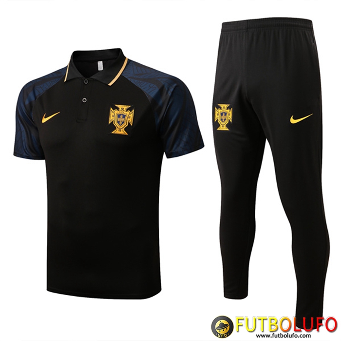 Camiseta Polo Portugal Negro 2022/2023