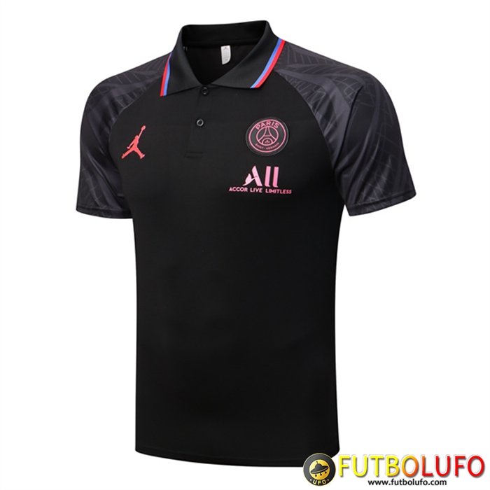 Camiseta Polo Jordan PSG Negro/Gris 2022/2023