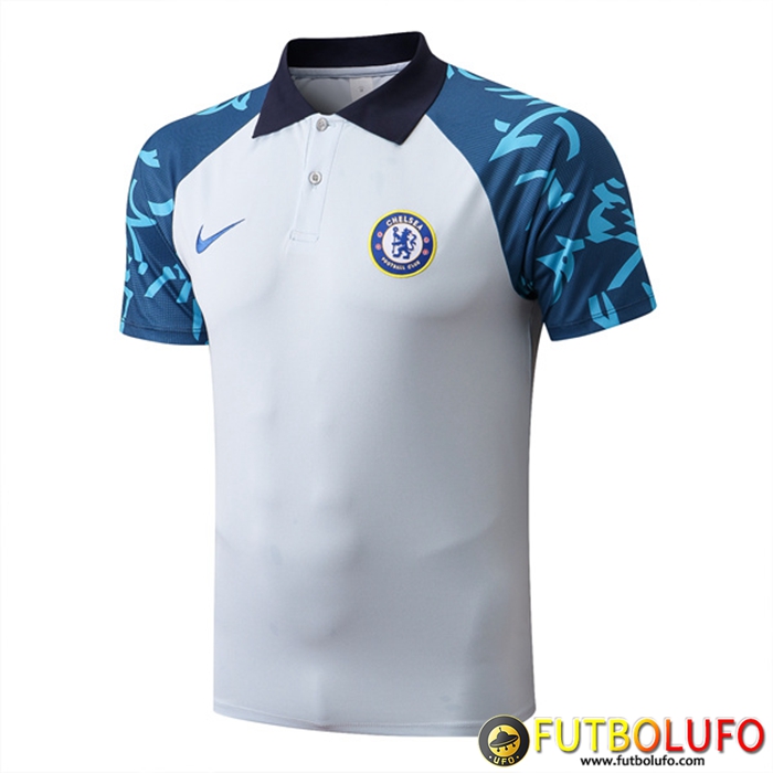 Camiseta Polo FC Chelsea Blanco/Azul 2022/2023