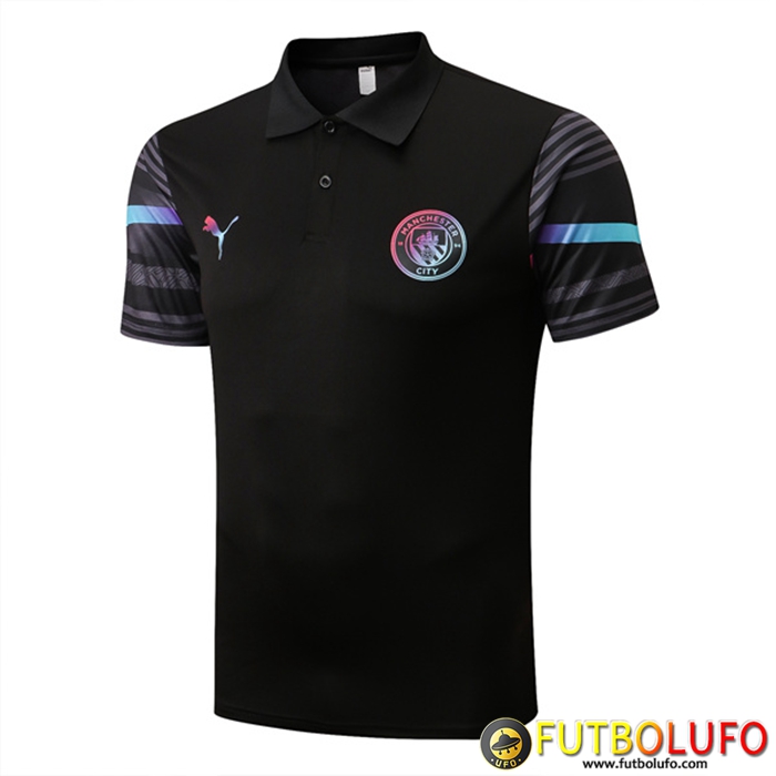 Camiseta Polo Manchester City Negro 2022/2023