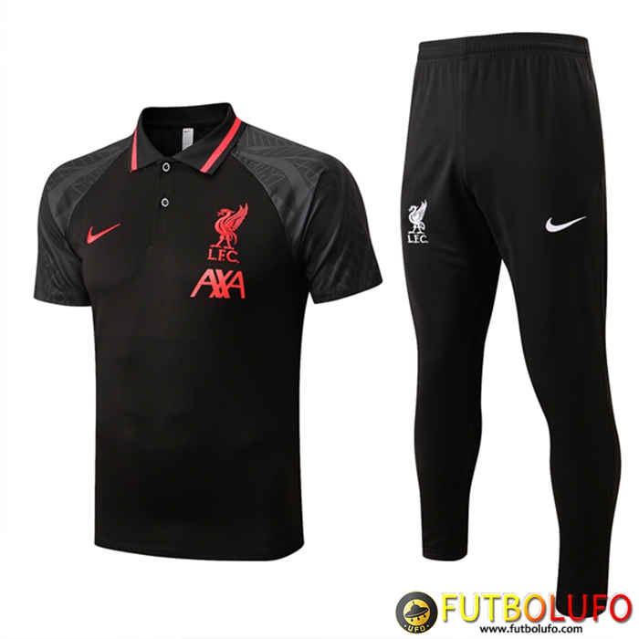 Camiseta Polo FC Liverpool Negro/Gris 2022/2023