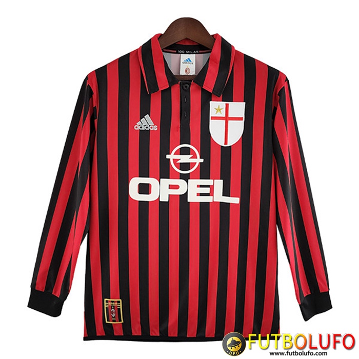 Camisetas De Futbol AC Milan Retro Primera Manga Larga 1999/2000