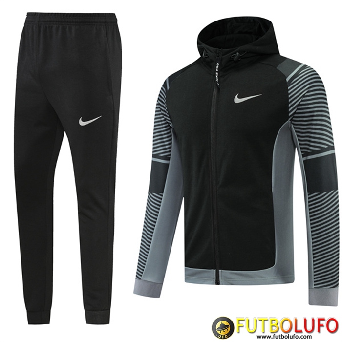 Chaqueta Con Capucha Chandal Nike Negro/Gris 2022/2023