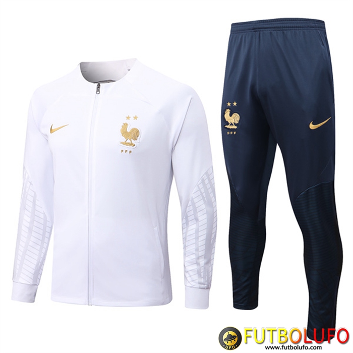 Chandal Equipos De Futbol - Chaquetas Francia Blanco 2022/2023