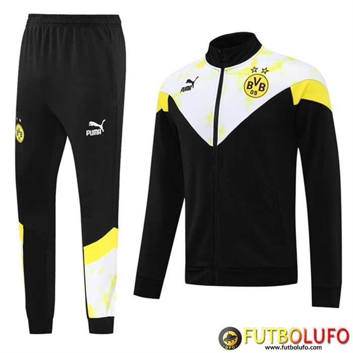 Chandal Equipos De Futbol - Chaquetas Dortmund BVB Negro/Blanco 2022/2023