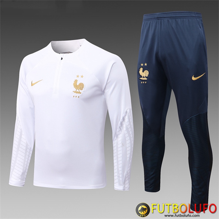 Chandal Equipos De Futbol Francia Ninos Blanco 2022/2023