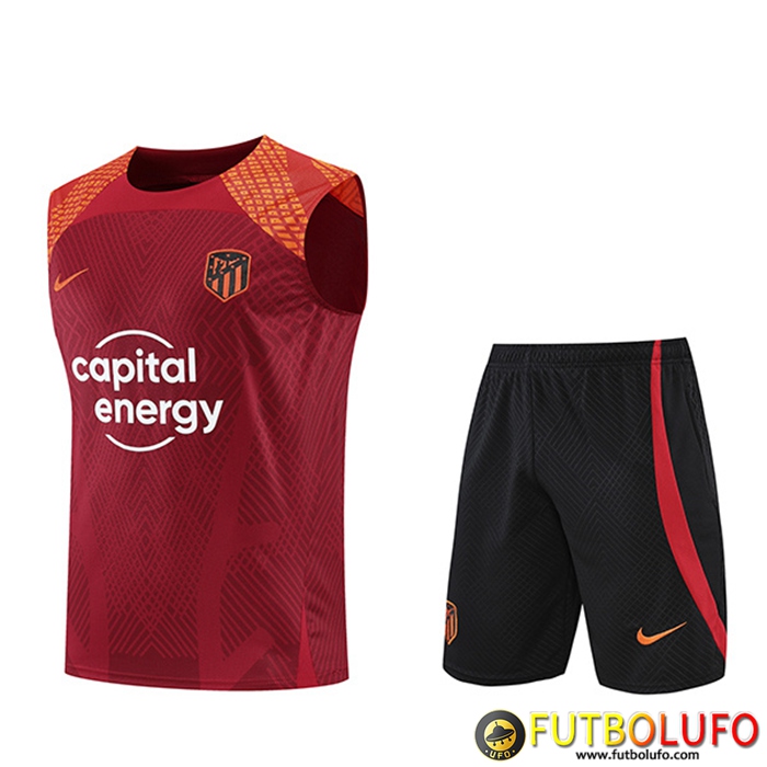 Camiseta Entrenamiento sin mangas + Cortos Atletico Madrid Marrón 2022/2023