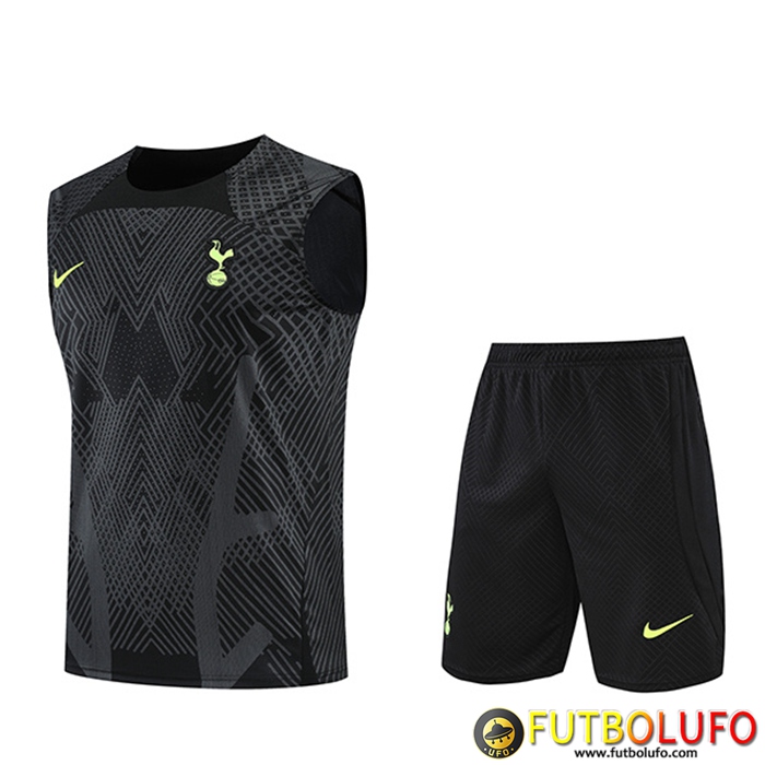 Camiseta Entrenamiento sin mangas + Cortos Tottenham Hotspur Gris/Negro 2022/2023