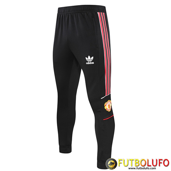 Pantalon Entrenamiento Manchester United Clover Negro 2022/2023
