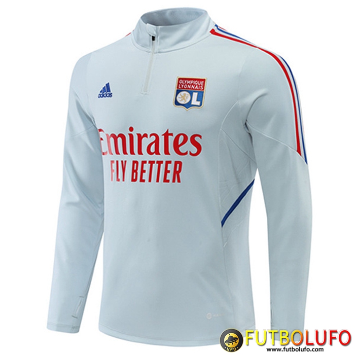 Sudadera De Entrenamiento Lyon Gris 2022/2023