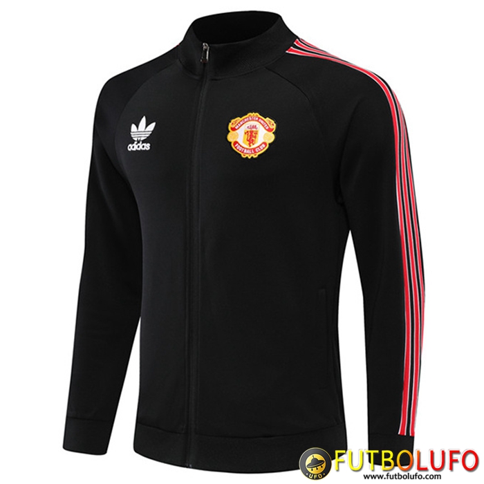 Chaquetas Futbol Manchester United Clover Negro 2022/2023