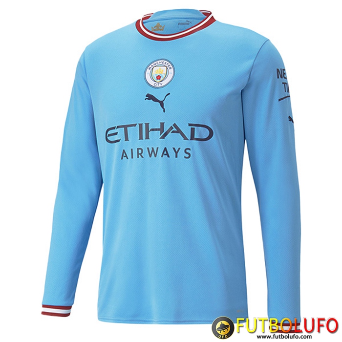 Nueva Camisetas De Futbol Manchester City Manga Larga Primera 2022/2023
