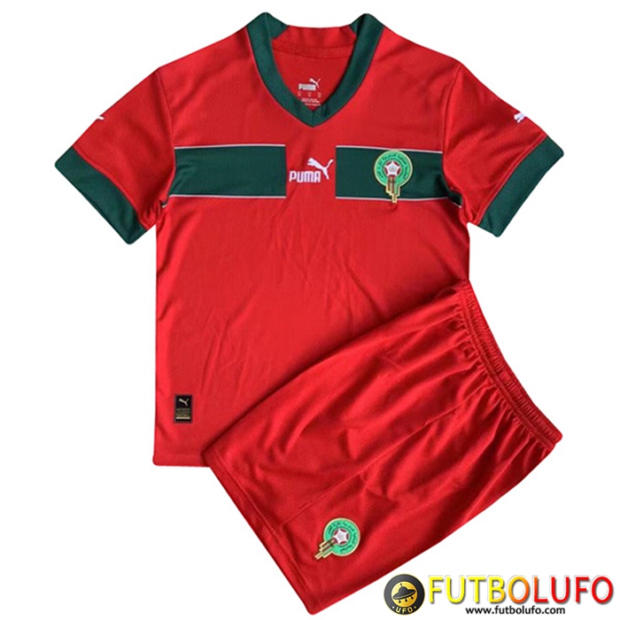 Camisetas De Futbol Marruecos Ninos Primera 2022/2023