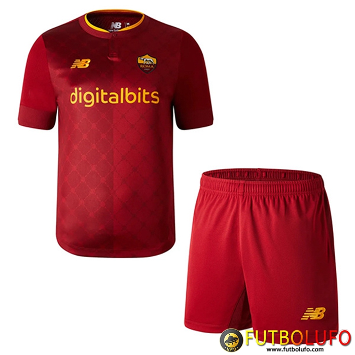 Nueva Camisetas De Futbol AS Roma Ninos Primera 2022/2023