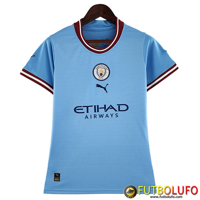 Camisetas De Futbol Manchester City Mujer Primera 2022/2023
