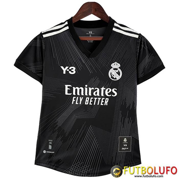 Camisetas De Futbol Real Madrid Mujer Y3 Negro 2022/2023