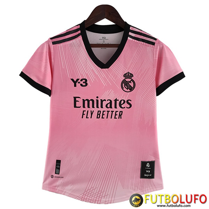 Camisetas De Futbol Real Madrid Mujer Y3 Rosa 2022/2023