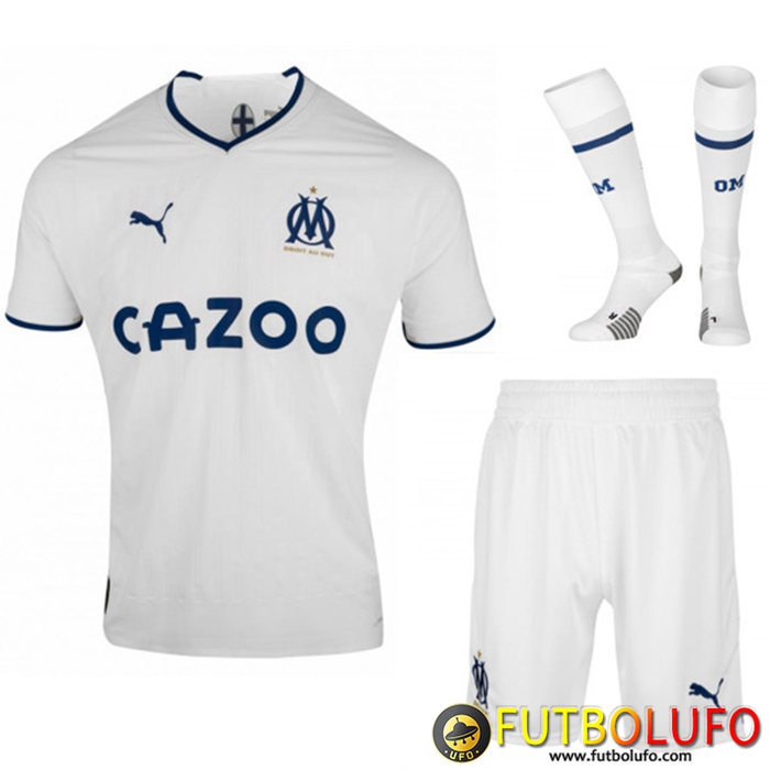Camisetas De Futbol Marsella Primera (Shorts + Calcetines) 2022/2023